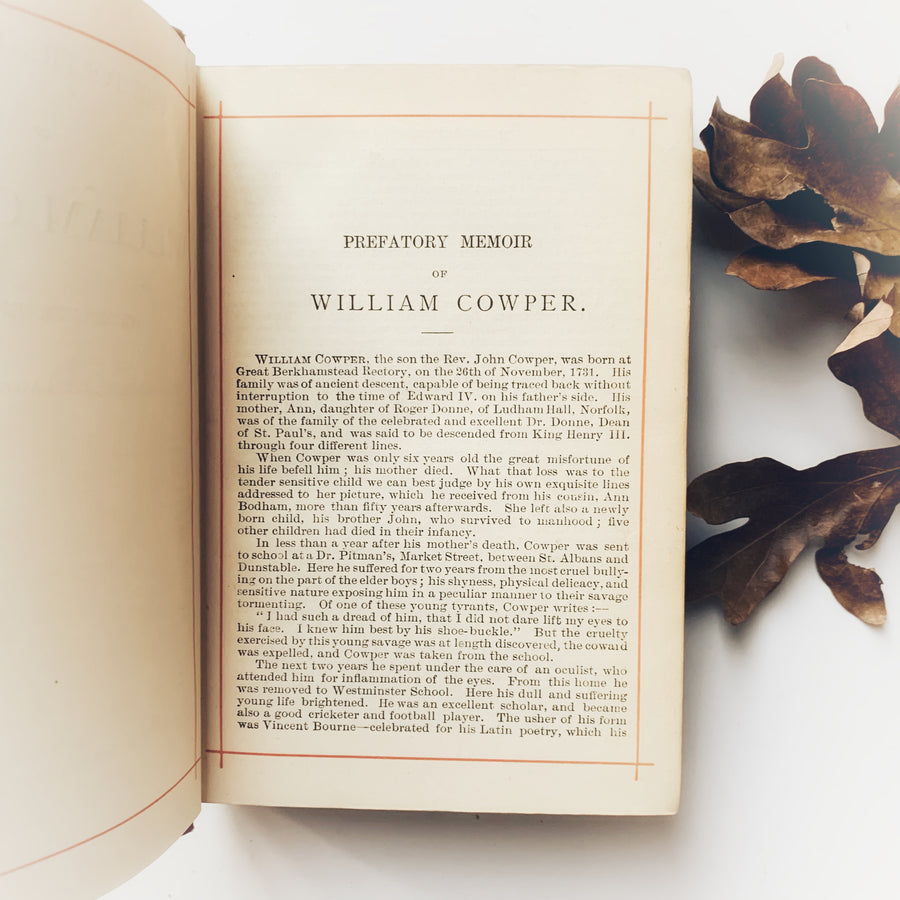1881 - The Poetical Works of William Cowper