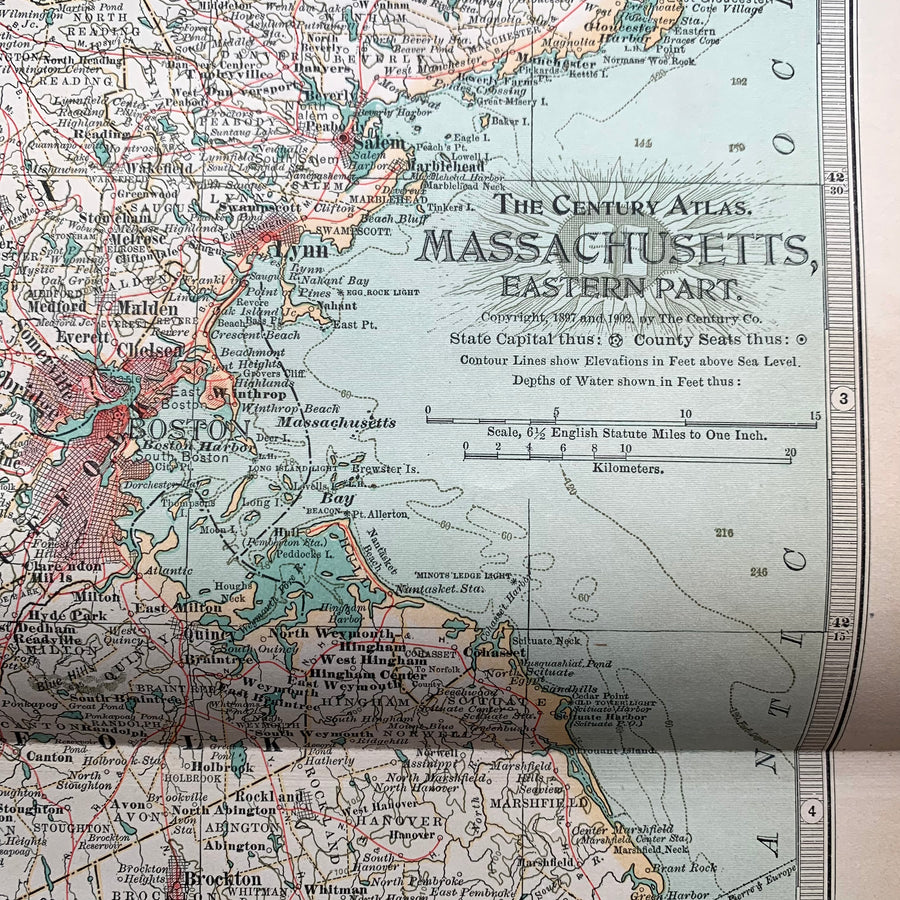 1902 - Map of Massachusetts, Eastern Part