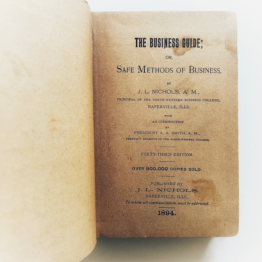 1894 - The Business Guide; Or Safe Methods of Business