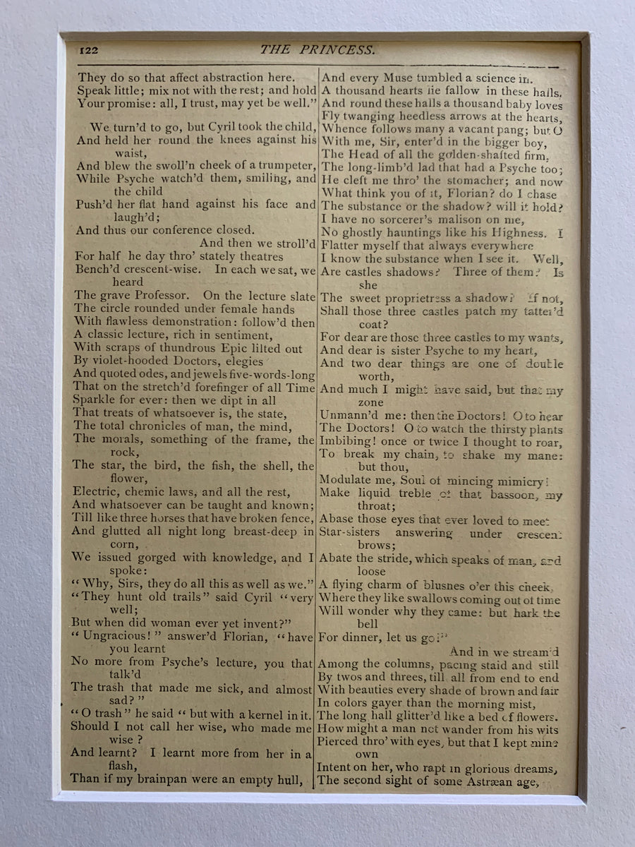 Copy of 1880 - Tennyson Page/ Wall Decor