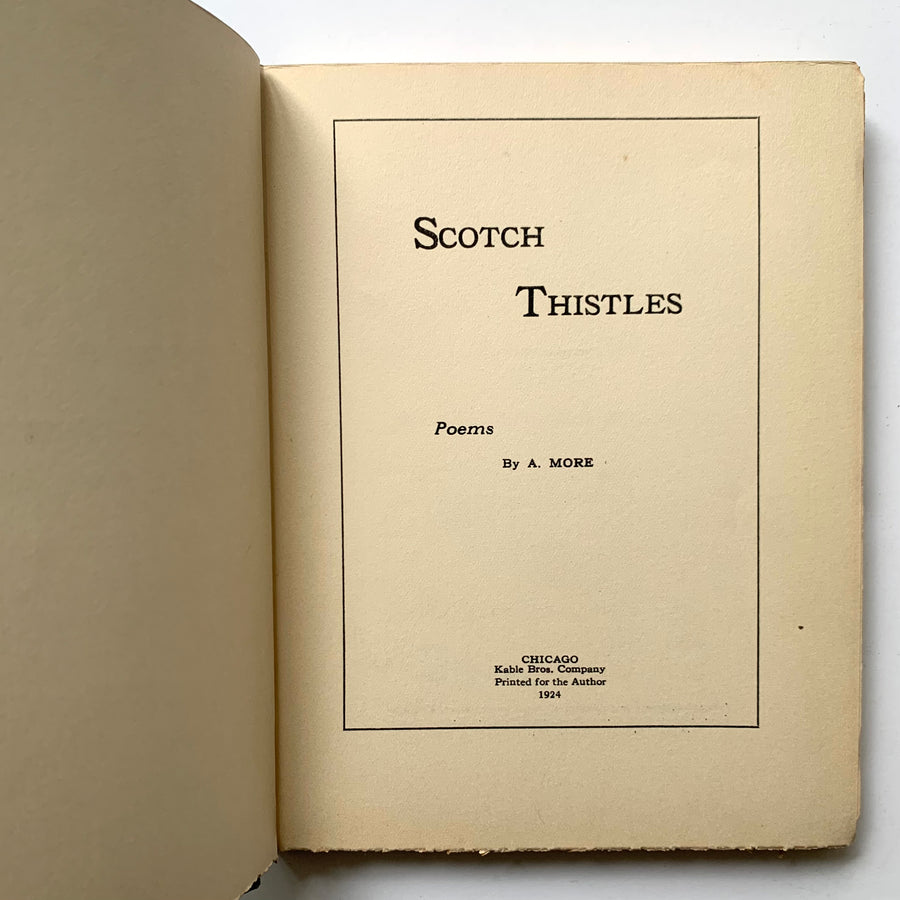 1924 - Scotch Thistles Poems