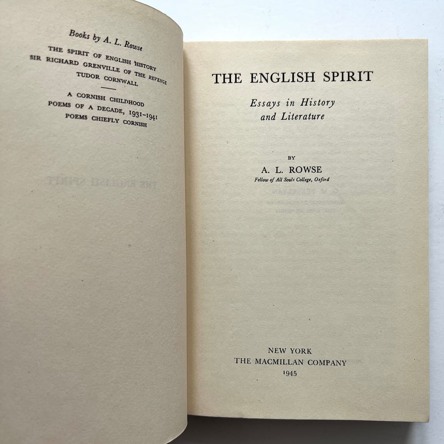 1945 - The English Spirit, Essays in History and Literature