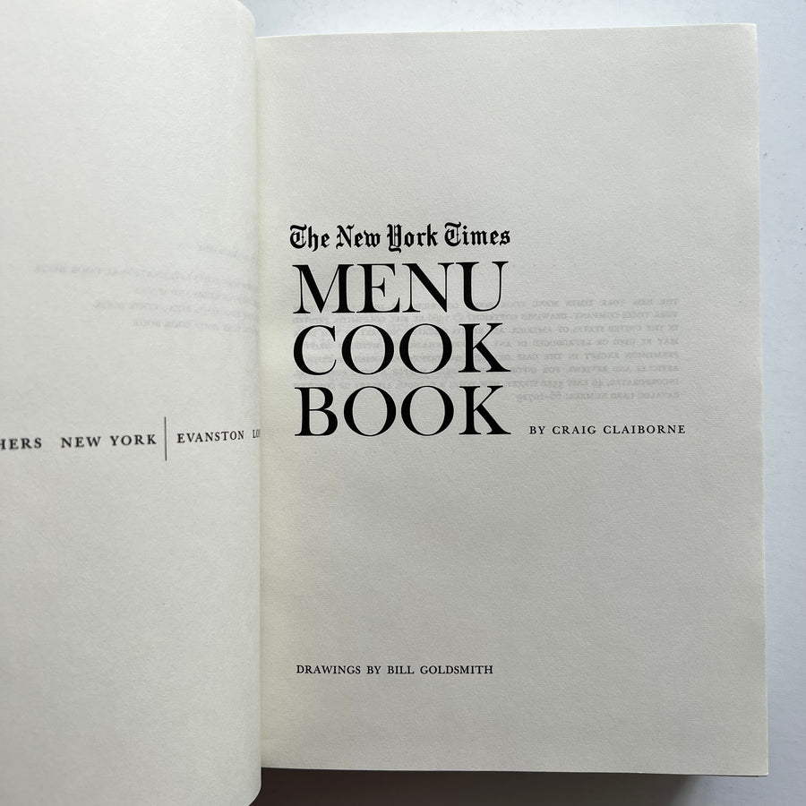 1966 - The New York Times Menu Cook Book, First Edition